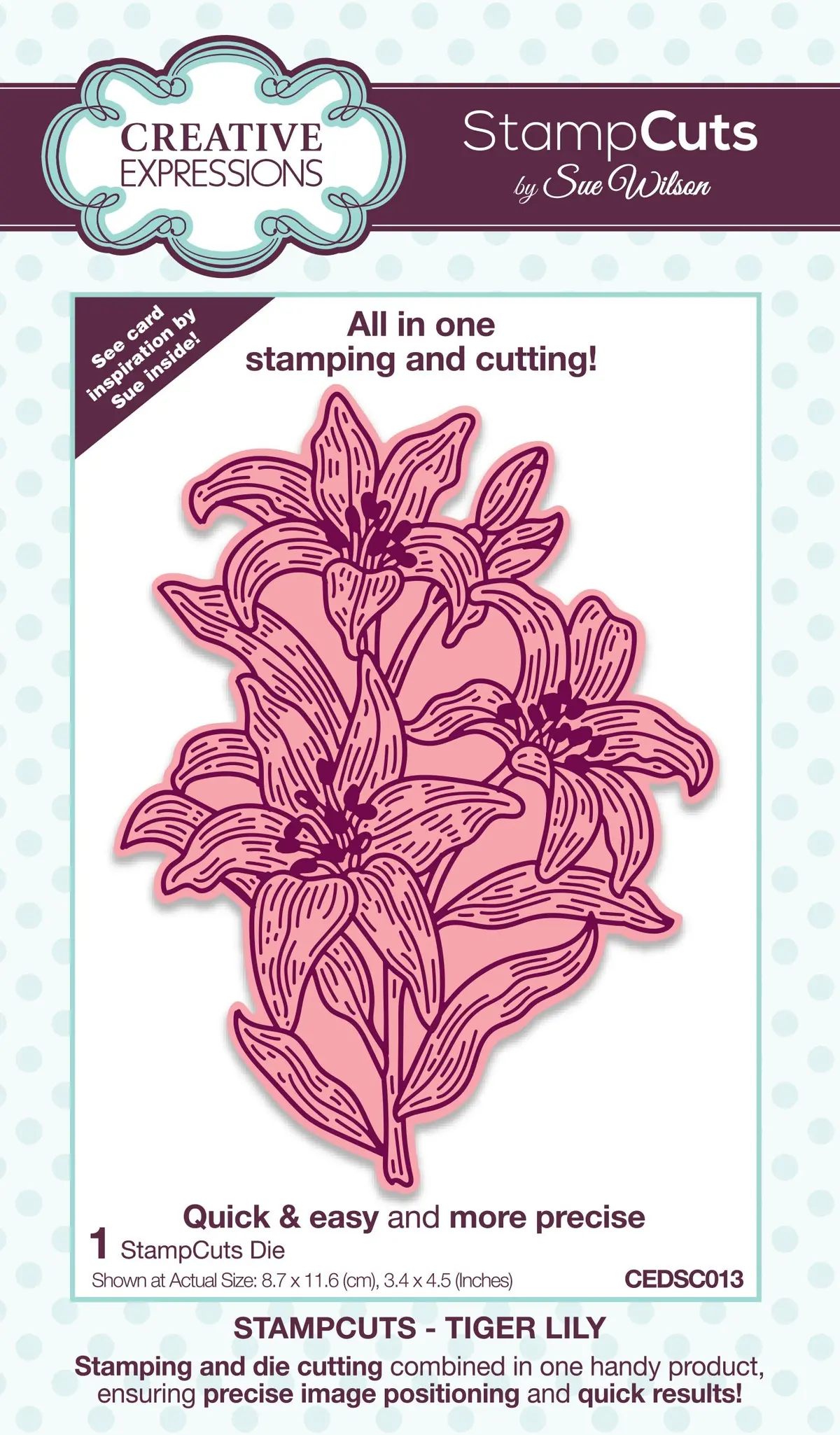 Creative Expressions Sue Wilson Tiger Lily Stampcuts Craft Die 1