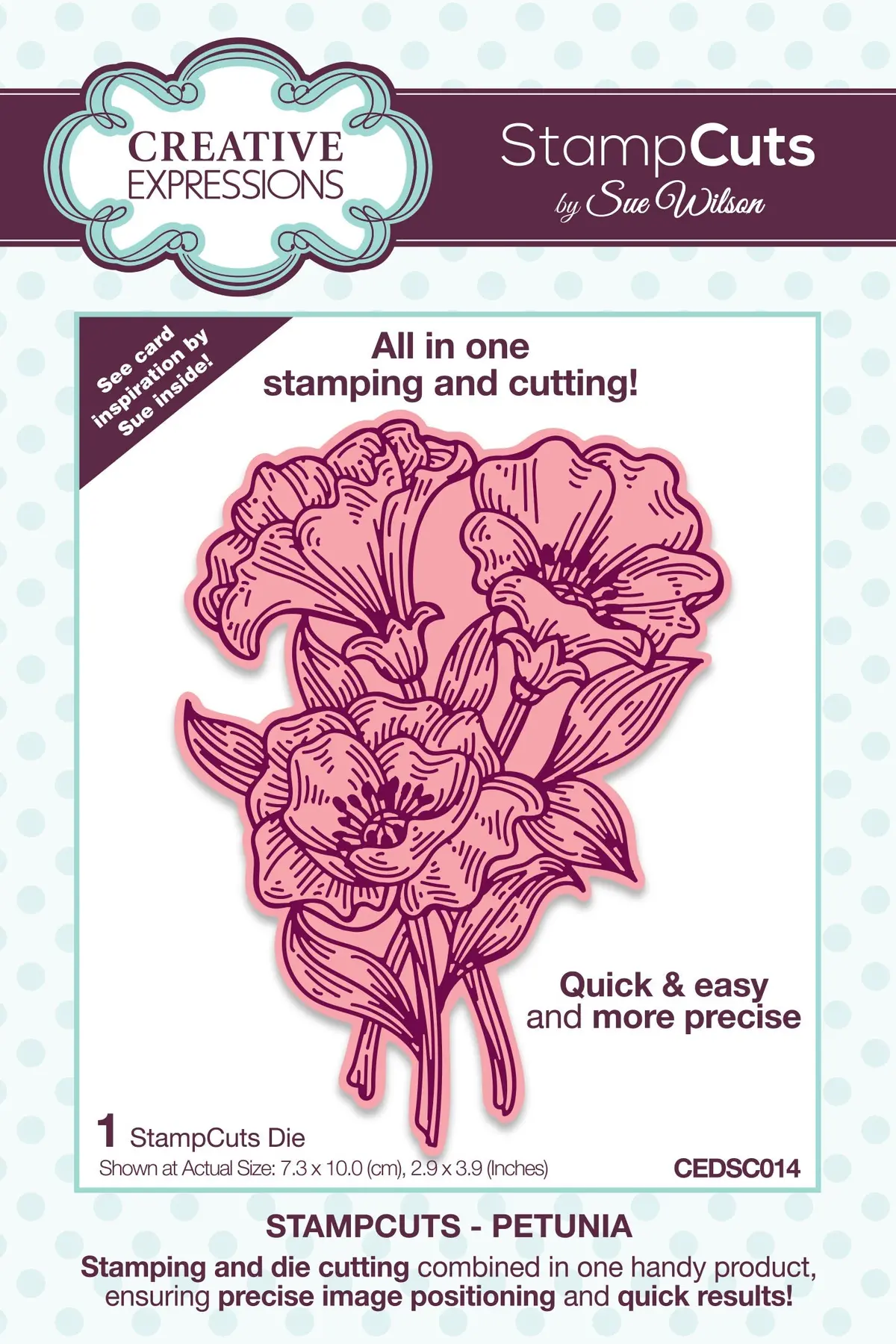 Creative Expressions Sue Wilson Petunia Stampcuts Craft Die 1