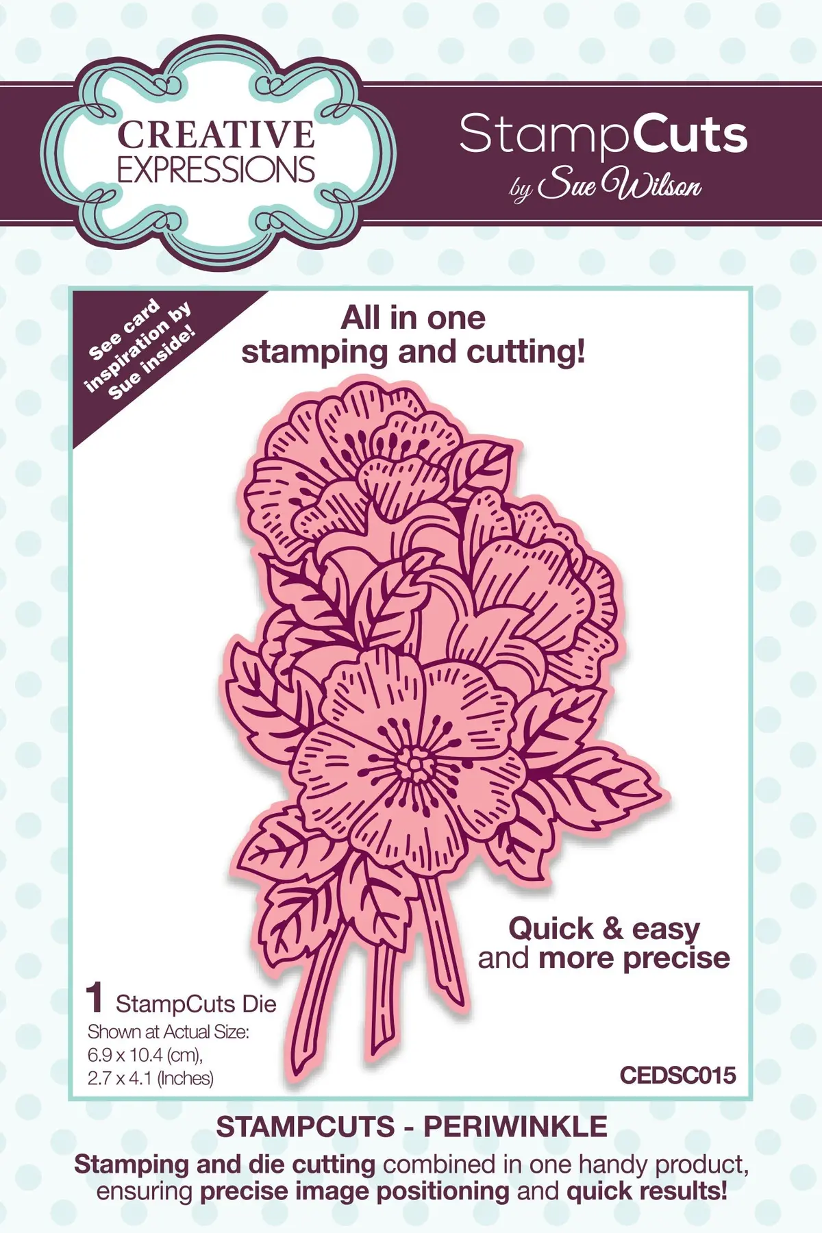 Creative Expressions Sue Wilson Periwinkle Stampcuts Craft Die 1