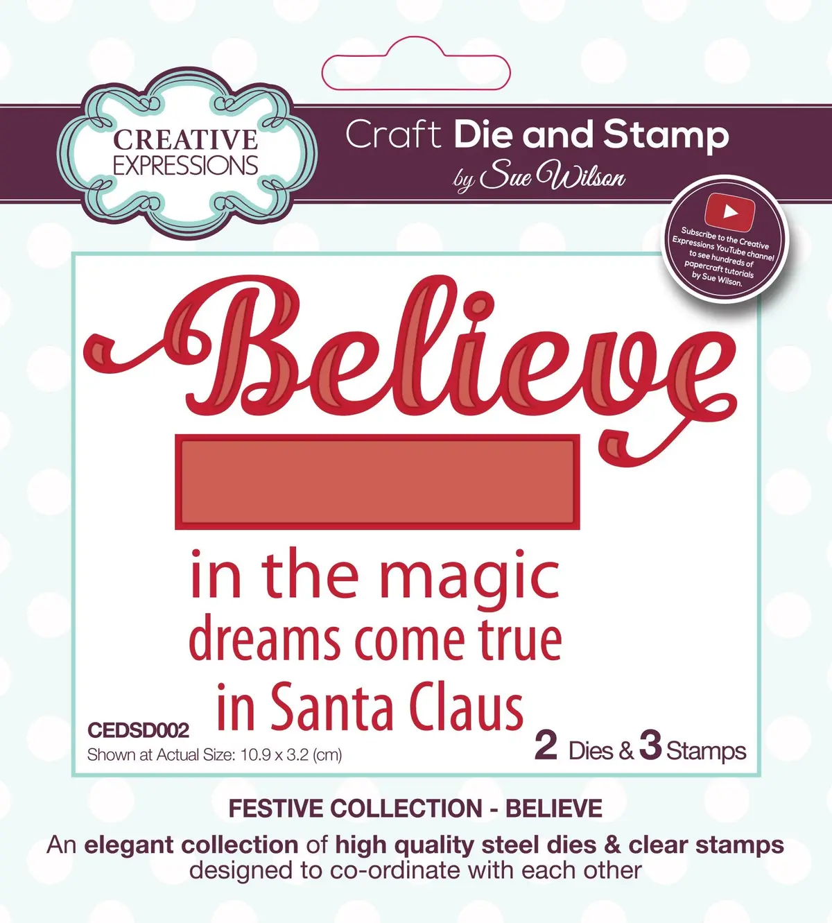 Dies By Sue Wilson Festive Believe 1
