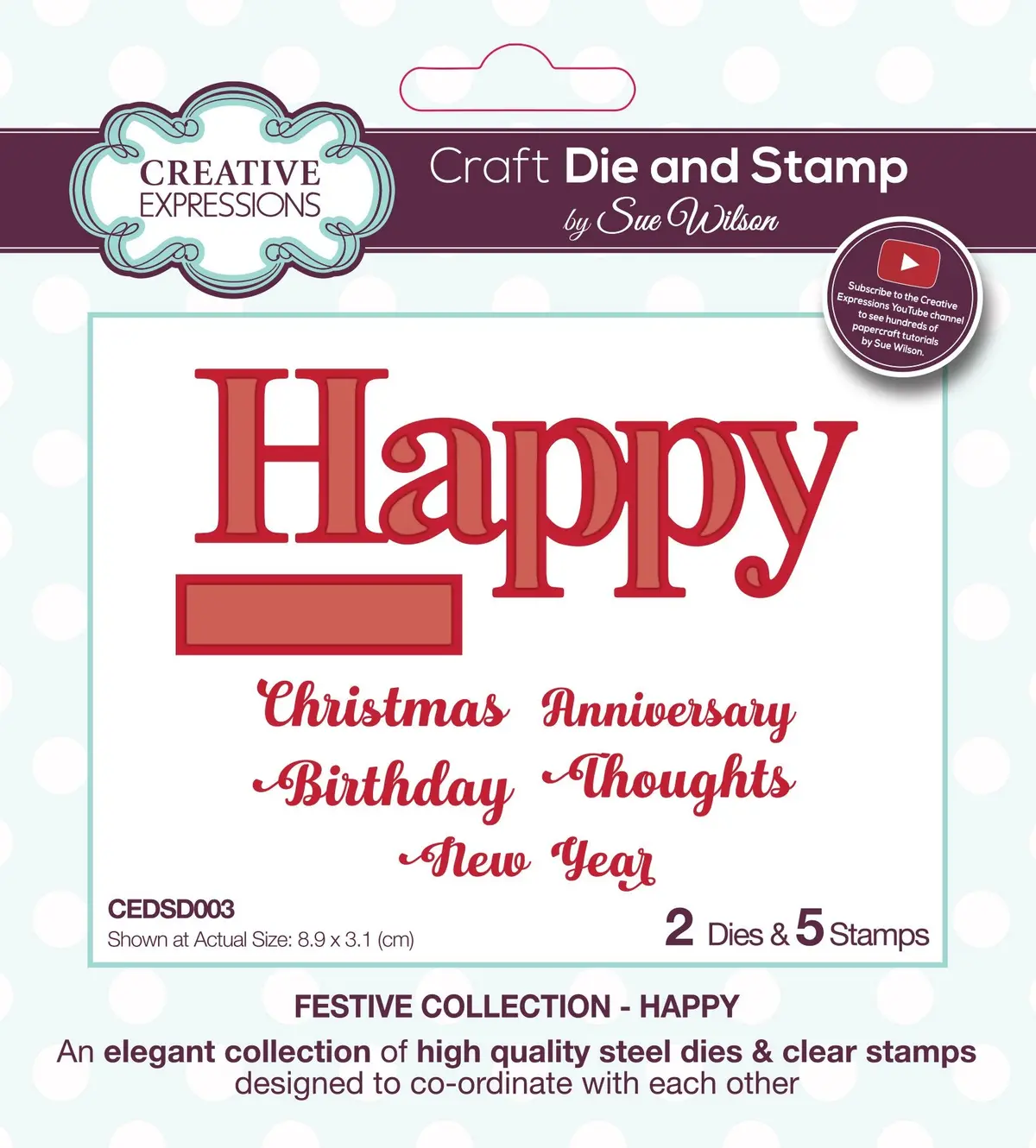 Dies By Sue Wilson Festive Happy 1