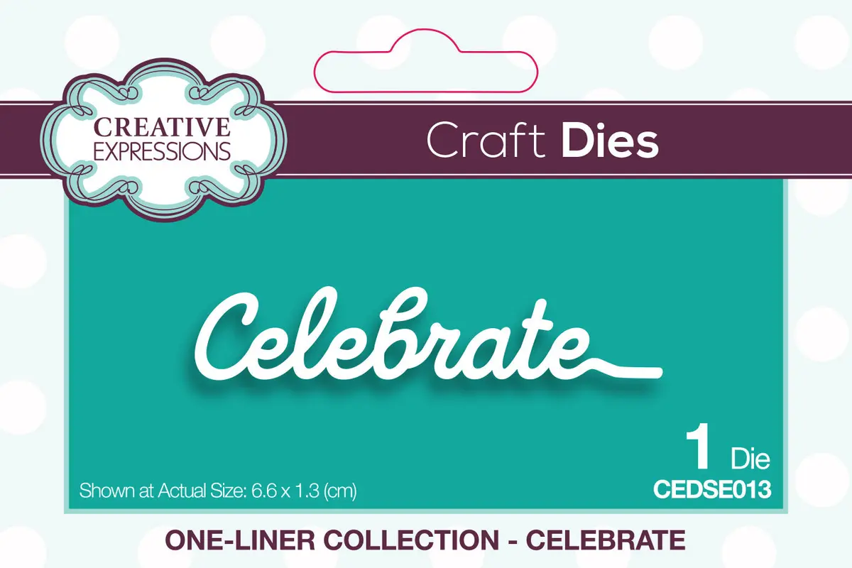 Creative Expressions One-Liner Collection Celebrate Craft Die 1
