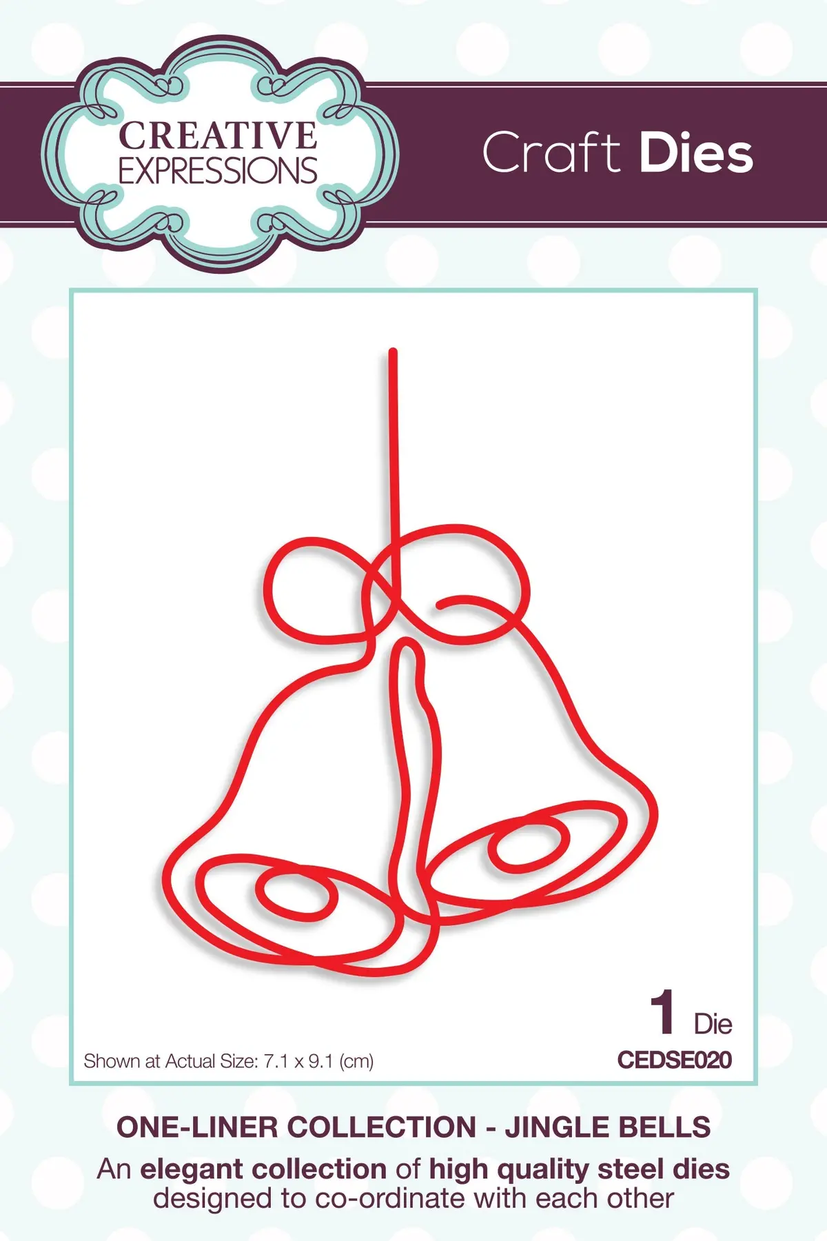 Creative Expressions One-Liner Collection Jingle Bells Craft Die 1