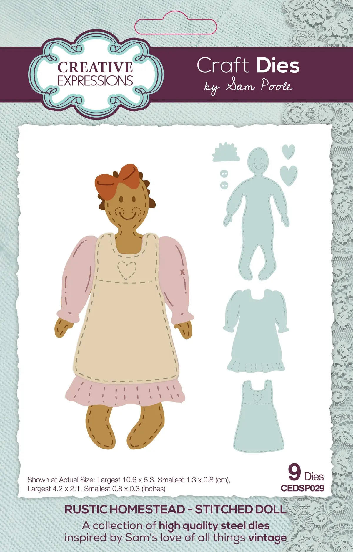 Creative Expressions Sam Poole Rustic Homestead Stitched Doll Craft Die 1
