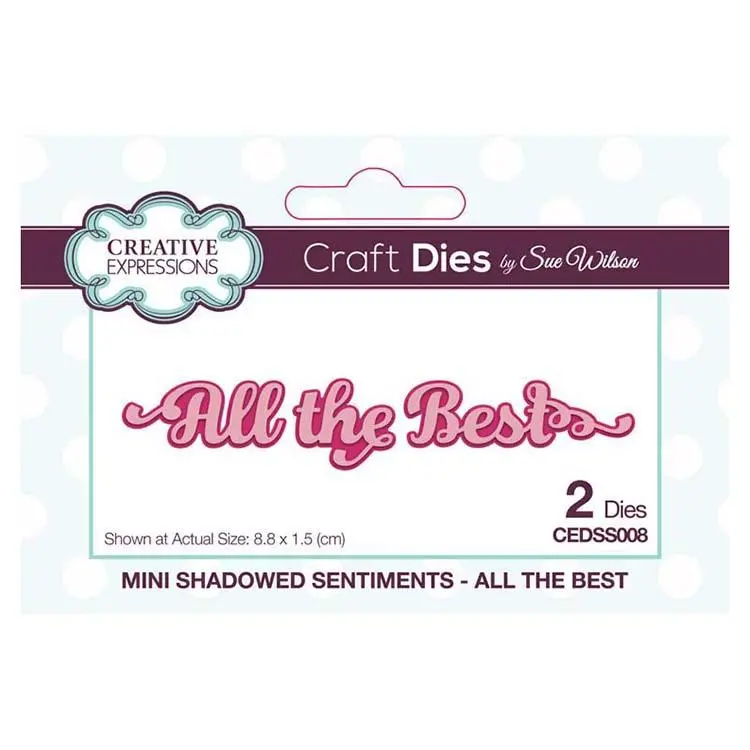 Creative Expressions Dies By Sue Wilson Mini Shadowed Sentiments All The Best 1