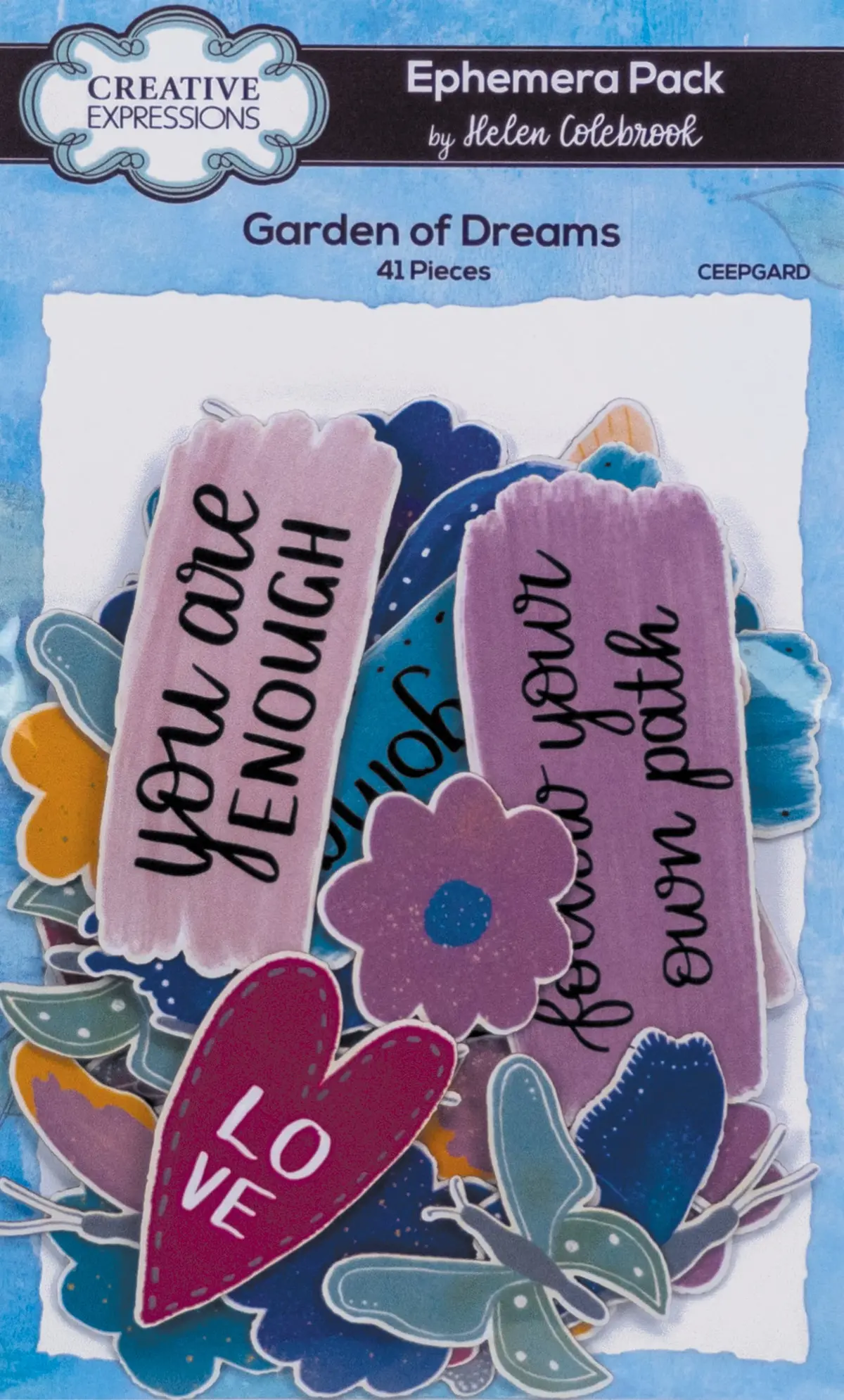 Creative Expressions Helen Colebrook Garden Of Dreams Ephemera Pack 1