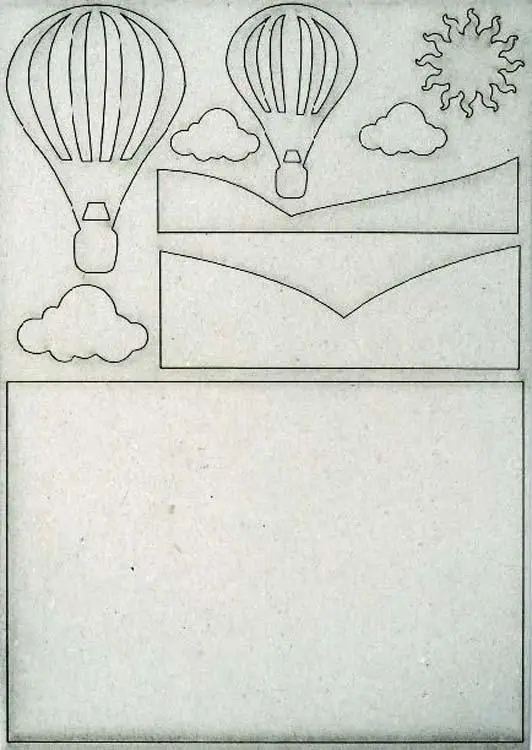 Creative Expressions Pop-Ems Scene Hot Air Balloon 1