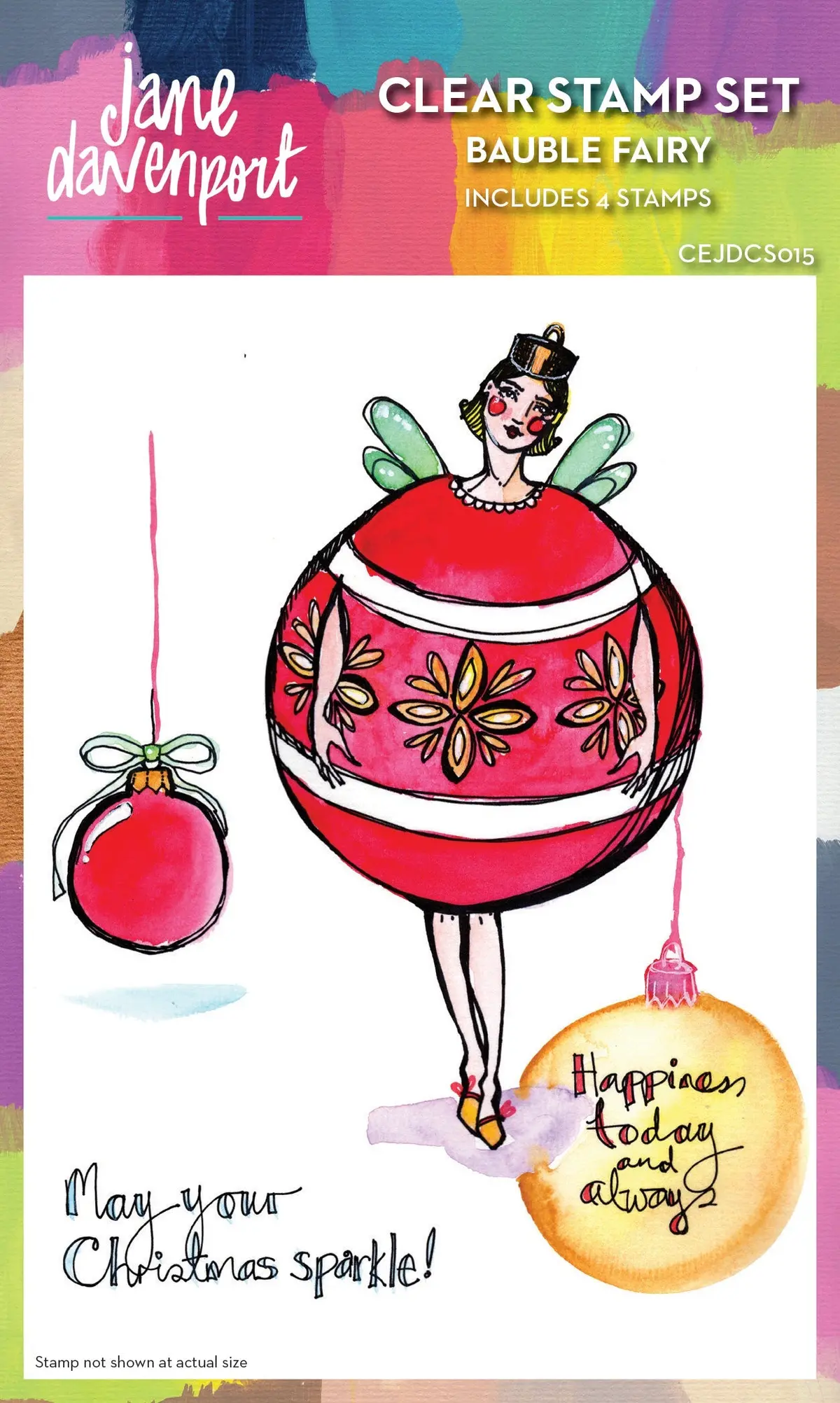 Creative Expressions Jane Davenport Bauble Fairy 6 In X 4 In Clear Stamp Set 1