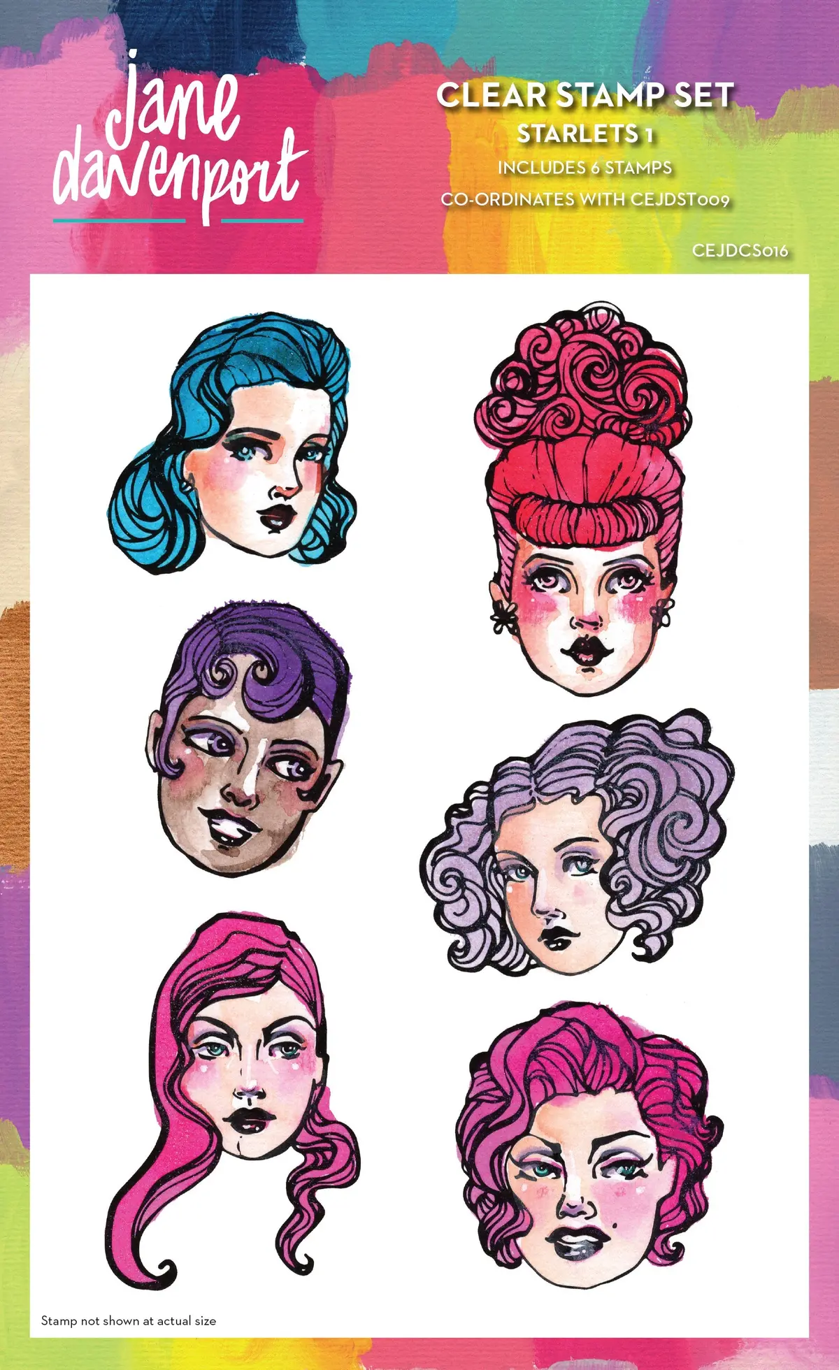 Creative Expressions Jane Davenport Starlets 1  6 In X 8 In Clear Stamp Set 1