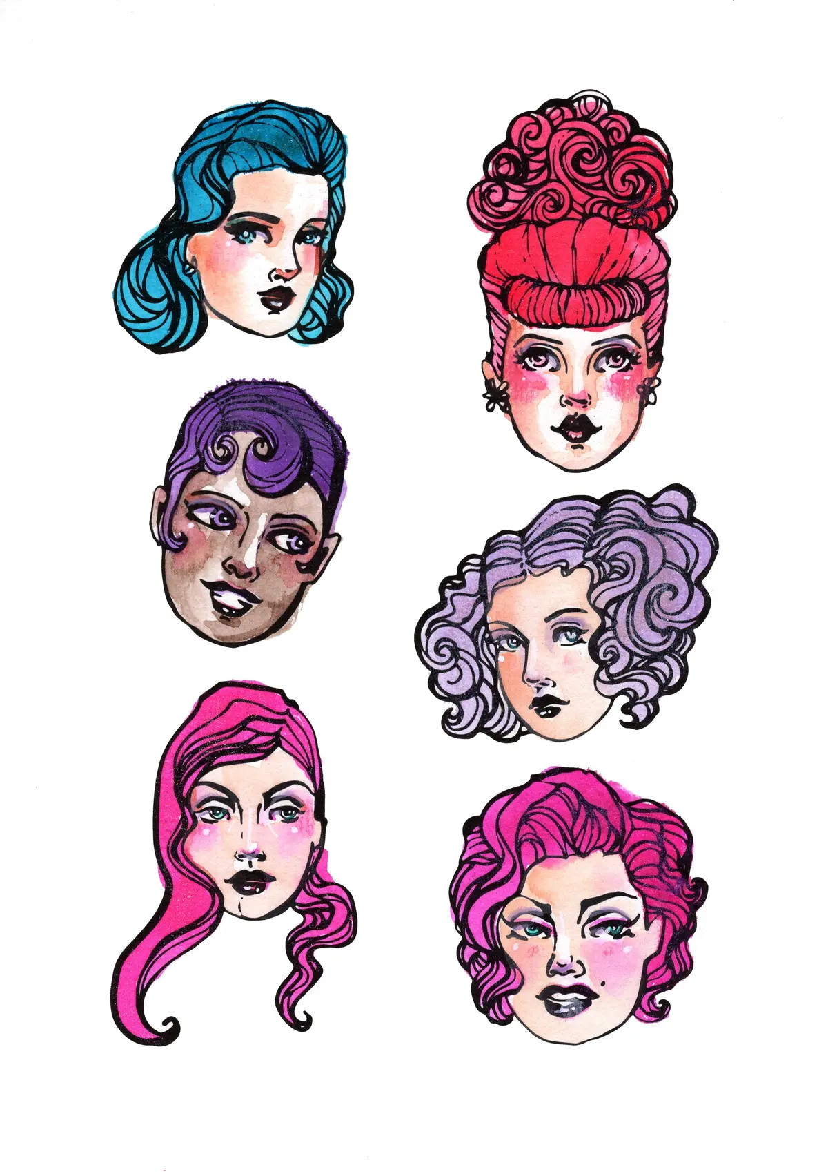 Creative Expressions Jane Davenport Starlets 1 6 In X 8 In Clear Stamp Set 2
