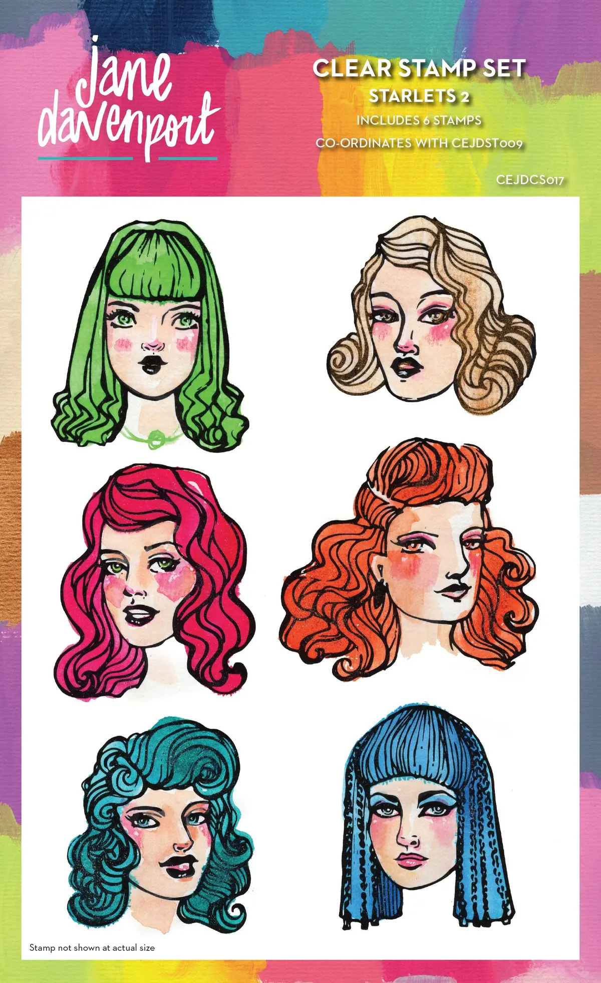 Creative Expressions Jane Davenport Starlets 2  6 In X 8 In Clear Stamp Set 1