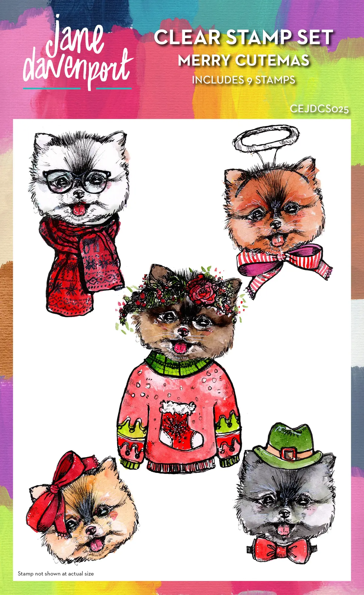 Creative Expressions Jane Davenport Merry Cutemas 6 In X 8 In Clear Stamp Set 1