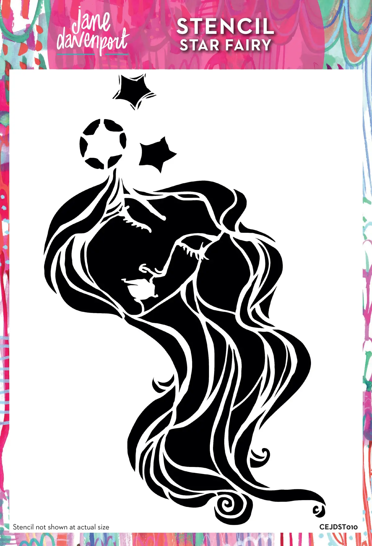 Creative Expressions Jane Davenport Star Fairy  8 In X 12 In Stencil 1