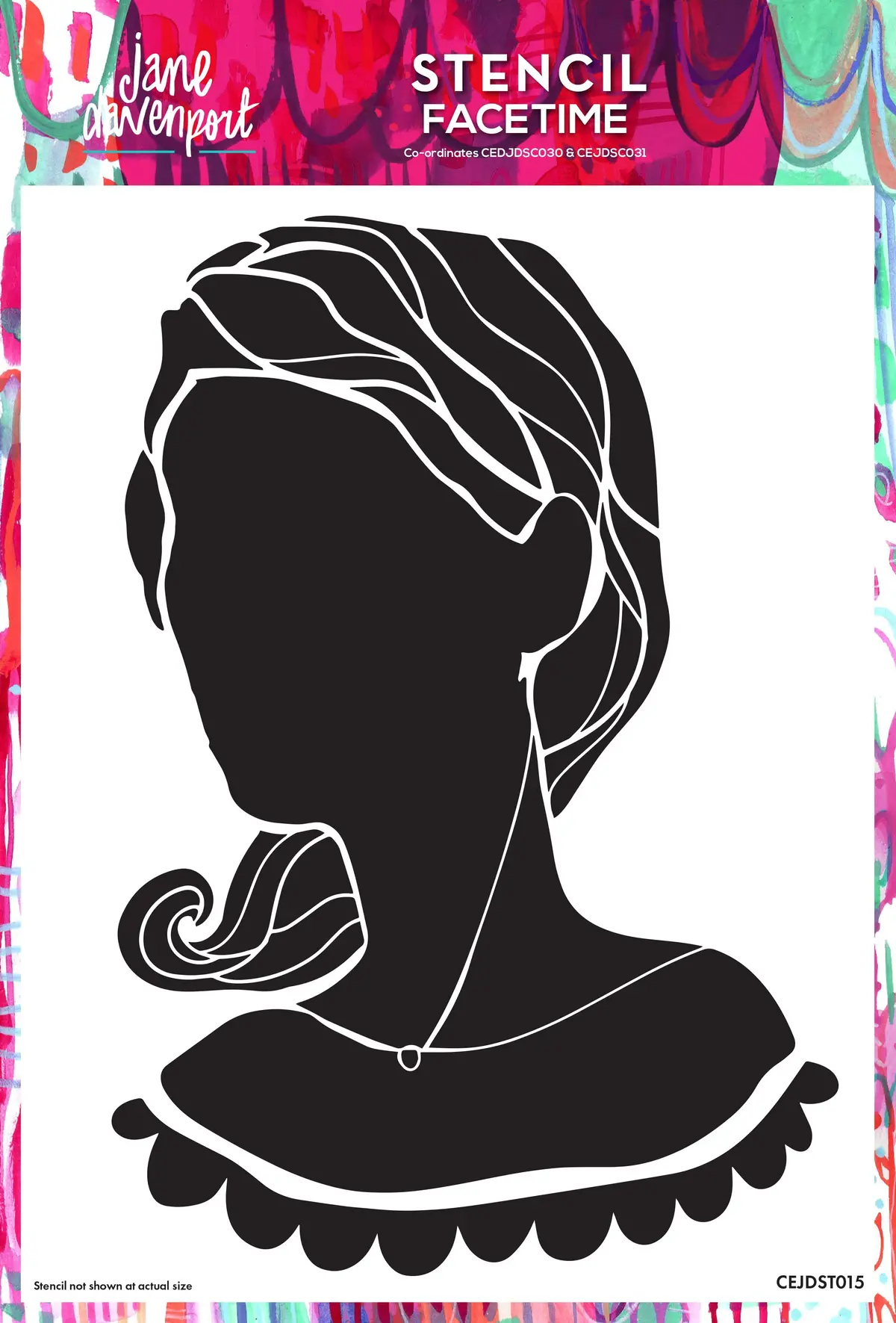 Creative Expressions Jane Davenport Facetime 8 In X 12 In Stencil 1