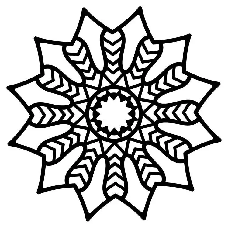Creative Expressions Mask Chevron Mandala 1