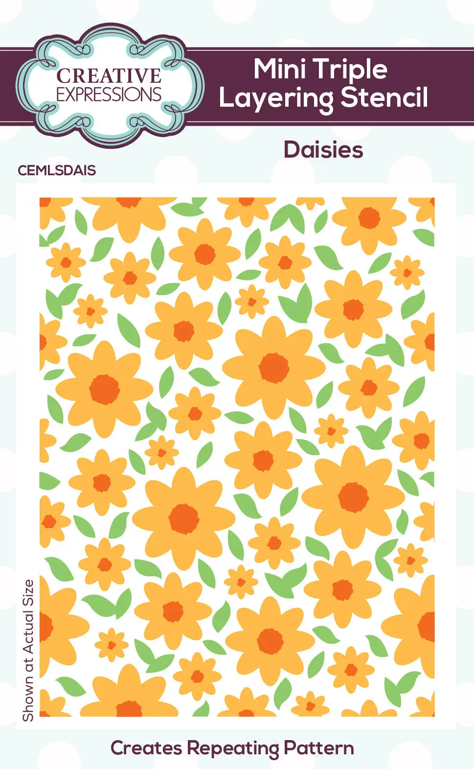Creative Expressions Daisies Mini Triple Layering Stencil 4 In X 3 In Set Of 3 1