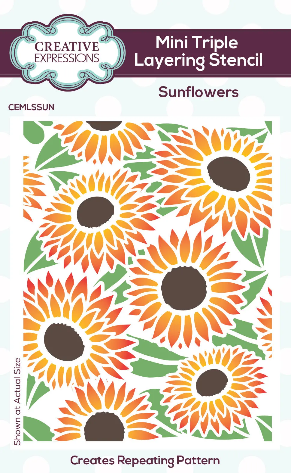 Creative Expressions Sunflowers Mini Triple Layering Stencil 4 In X 3 In Set Of 3 1