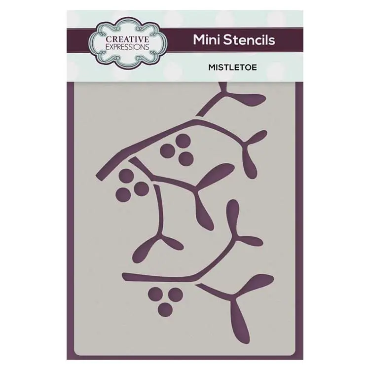 Creative Expressions Mini Stencil Mistletoe 1