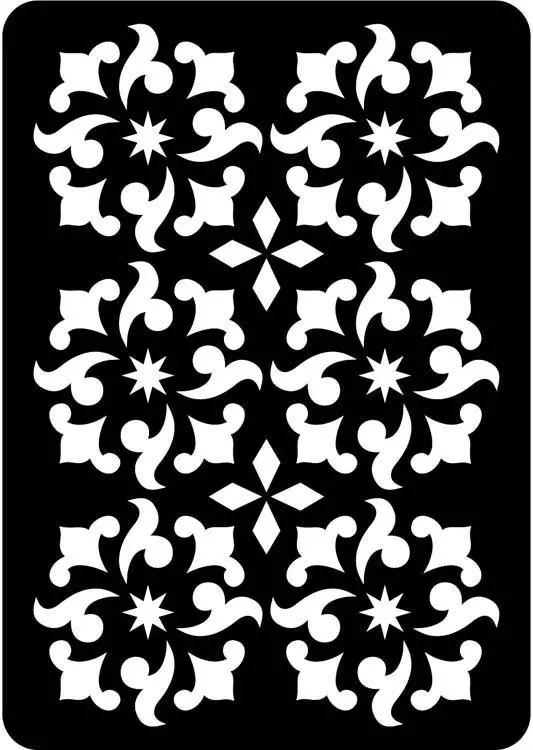 Creative Expressions Mini Stencil Swirly Motif 1