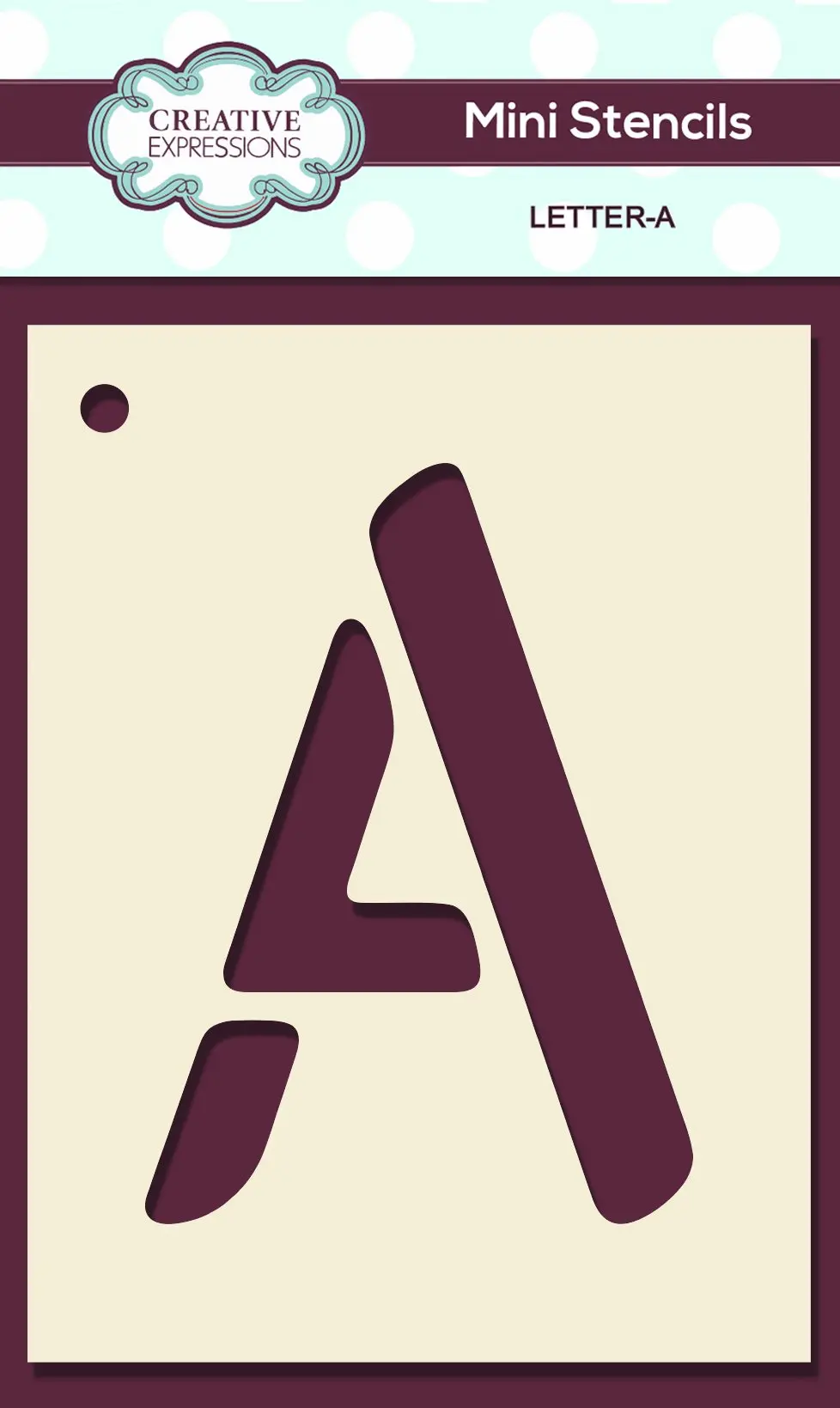 Mini Stencil Upper Case Letter 1