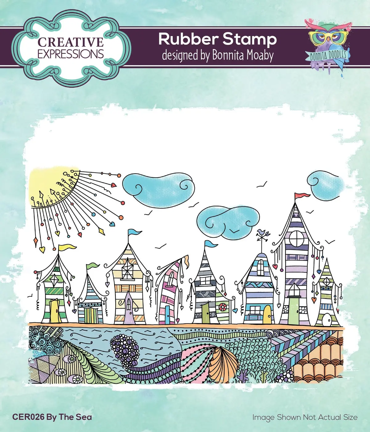 Creative Expressions Bonnita Moaby By The Sea 6 In X 4 In Rubber Stamp 1