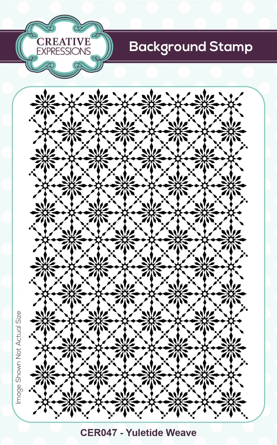 Creative Expressions Yuletide Weave 4 In X 6 In Pre Cut Rubber Stamp 1