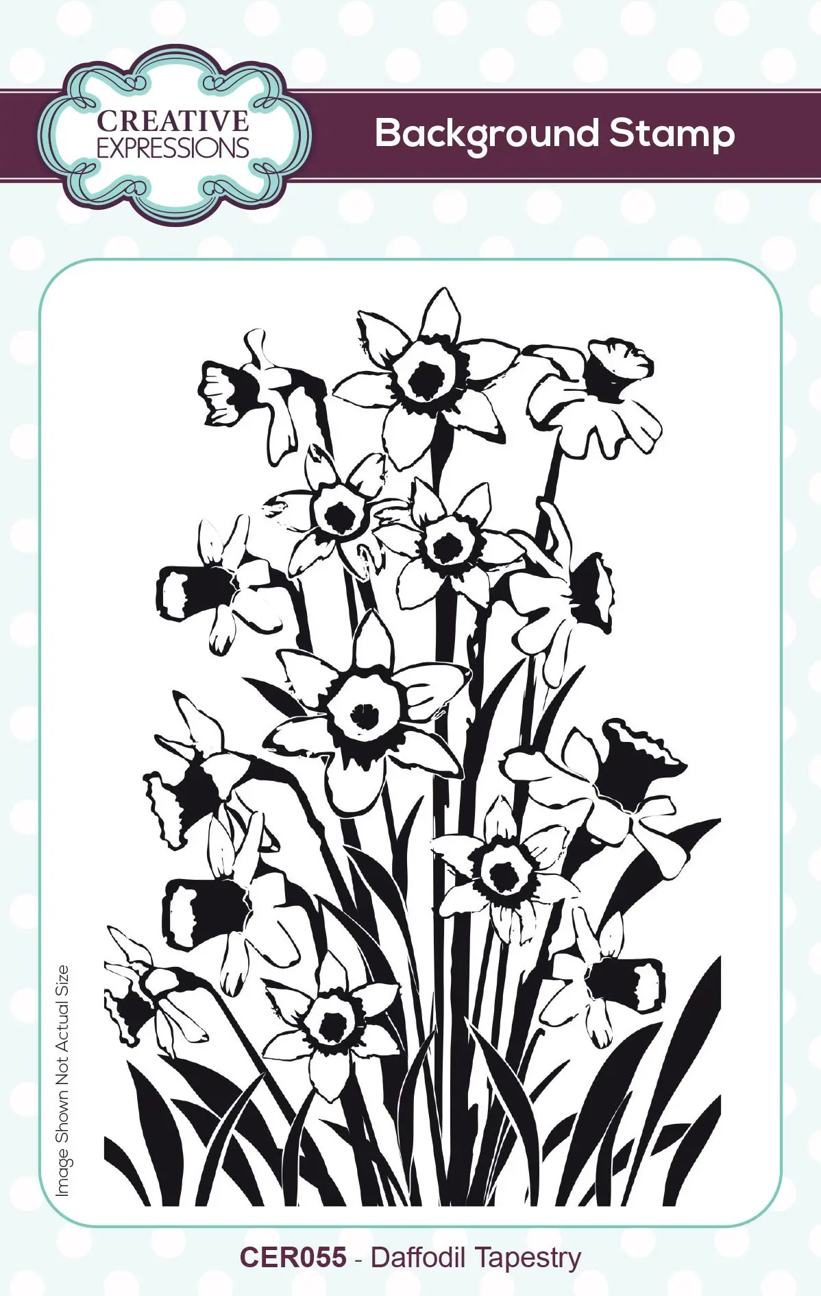 Creative Expressions Daffodil Tapestry 4 In X 6 In Pre Cut Rubber Stamp 1