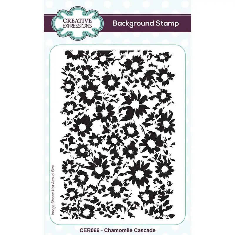 Creative Expressions Chamomile Cascade  5 1/2 In X 3 3/4 In Pre-Cut Rubber Stamp 1