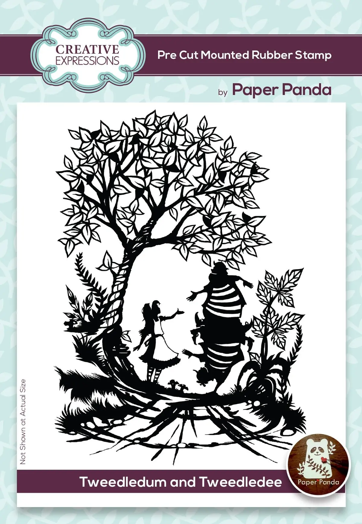 Creative Expressions Paper Panda Tweedledum And Tweedledee Pre Cut Rubber Stamp 1