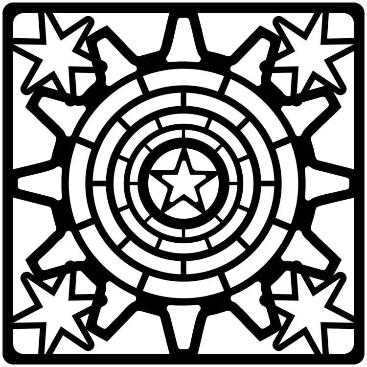 Creative Expressions Steampunk Stars 6X6 Stencil 1