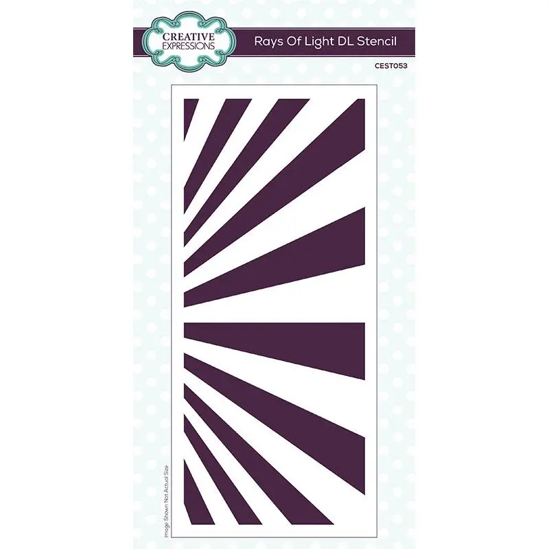 Creative Expressions Rays Of Light Dl Stencil 1