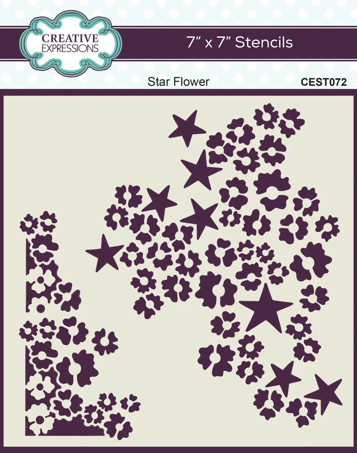 Creative Expressions Star Flower 7 In X 7 In Stencil 1