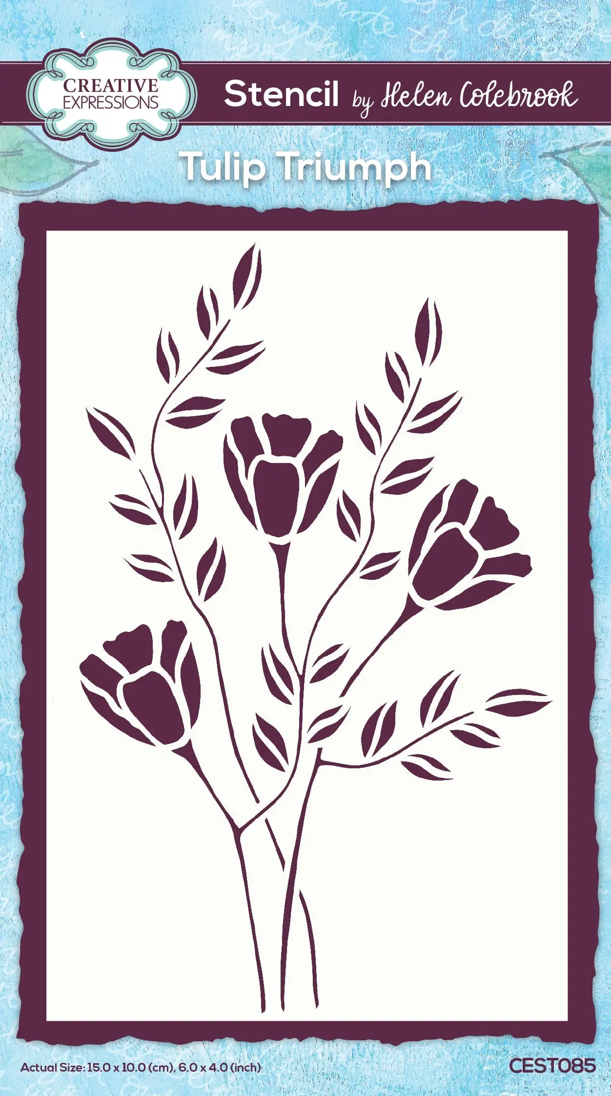 Creative Expressions Helen Colebrook Tulip Triumph 6 In X 4 In Stencil 1