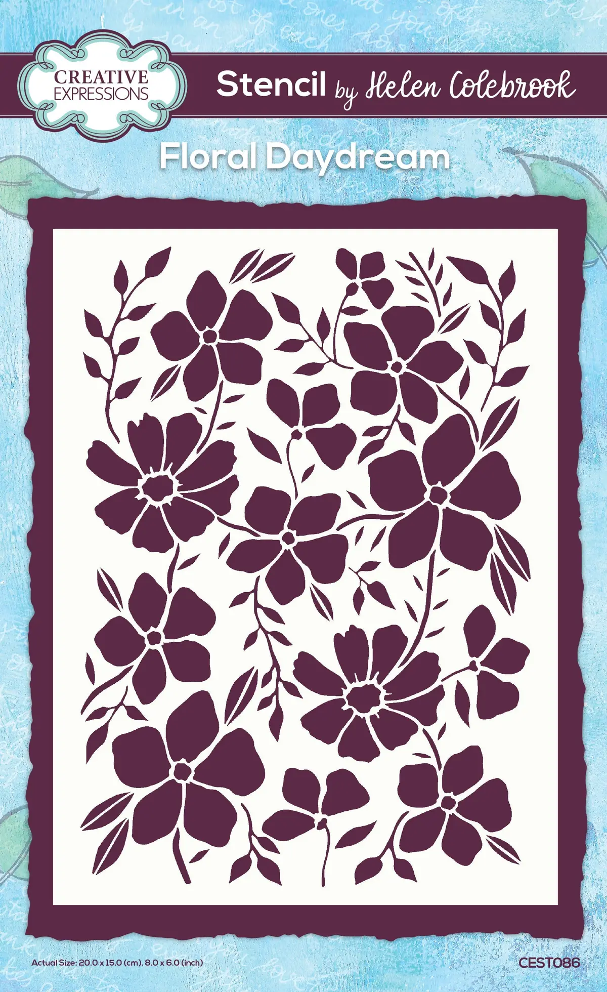 Creative Expressions Helen Colebrook Floral Daydream 7 In X 5 In Stencil 1