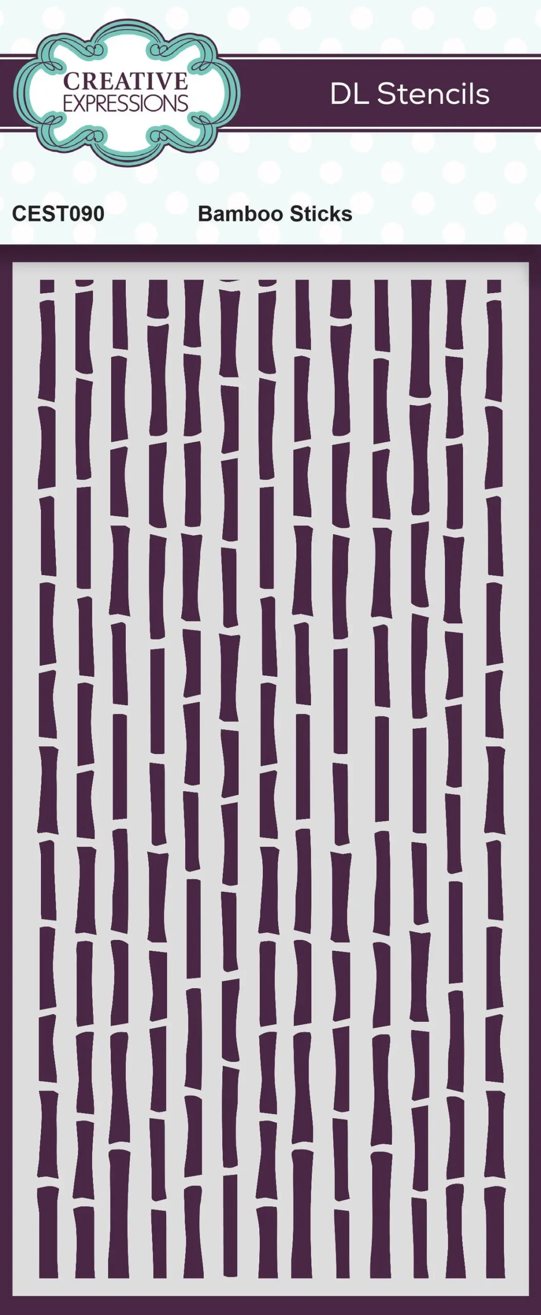Creative Expressions Bamboo Sticks Dl Stencil 4 In X 8 In (10.0 X 20.3 Cm) 1