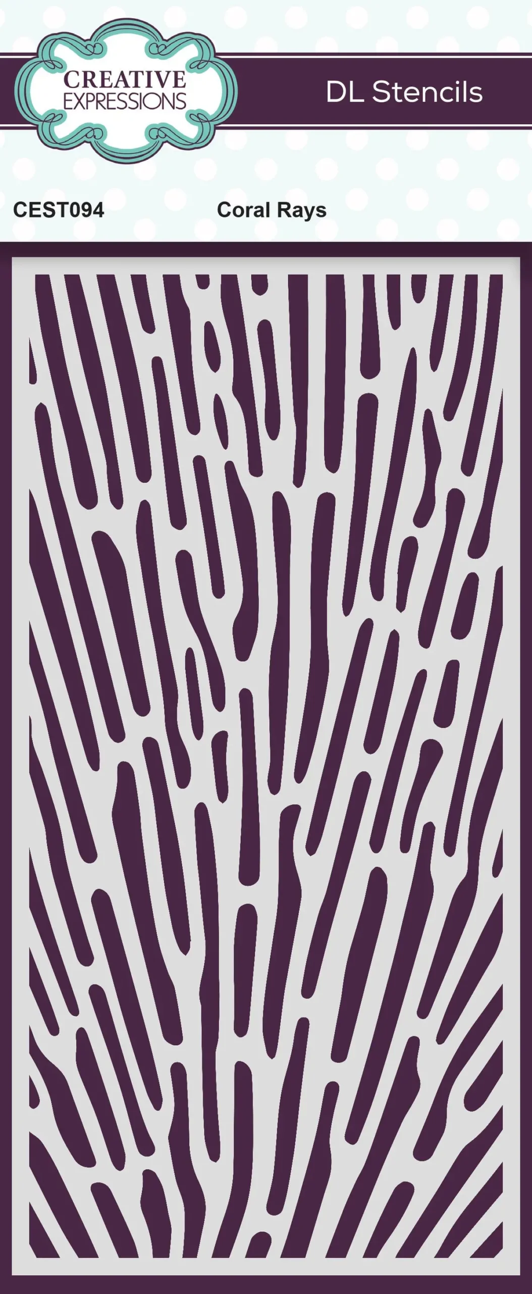 Creative Expressions Coral Rays Dl Stencil 4 In X 8 In (10.0 X 20.3 Cm) 1