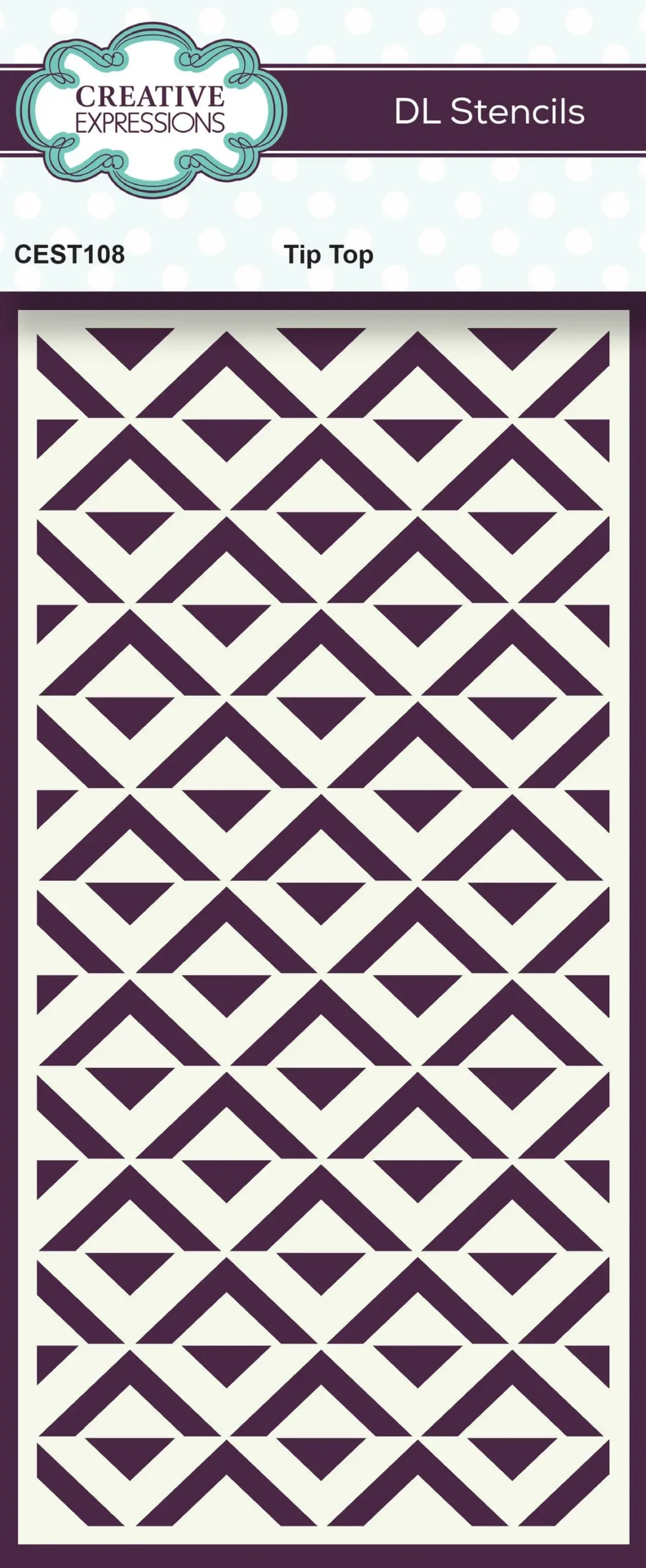 Creative Expressions Tip Top Dl Stencil 4 In X 8 In (10.0 X 20.3 Cm) 1