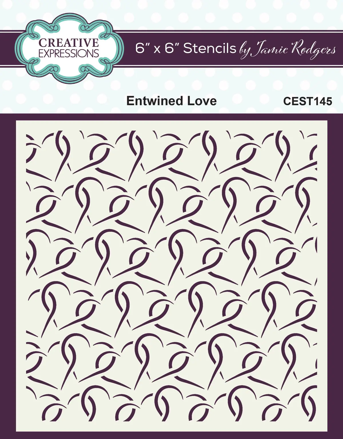 Creative Expressions Entwined Love Jamie Rodgers 6 In X 6 In Stencil 1