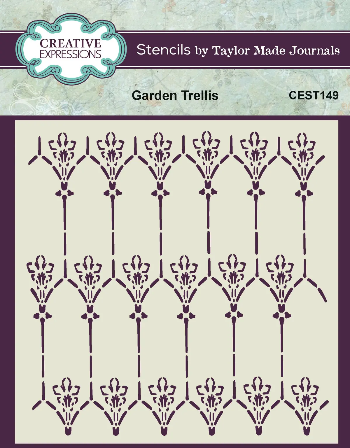 Creative Expressions Taylor Made Journals Garden Trellis 6 In X 6 In Stencil 1