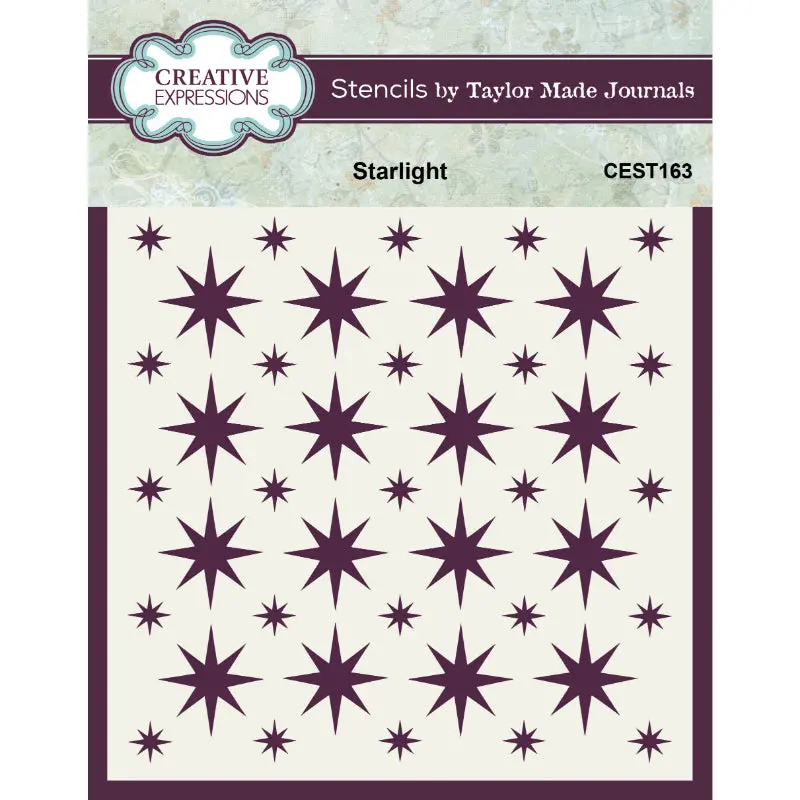 Creative Expressions Taylor Made Journals Starlight 6 In X 6 In Stencil 1