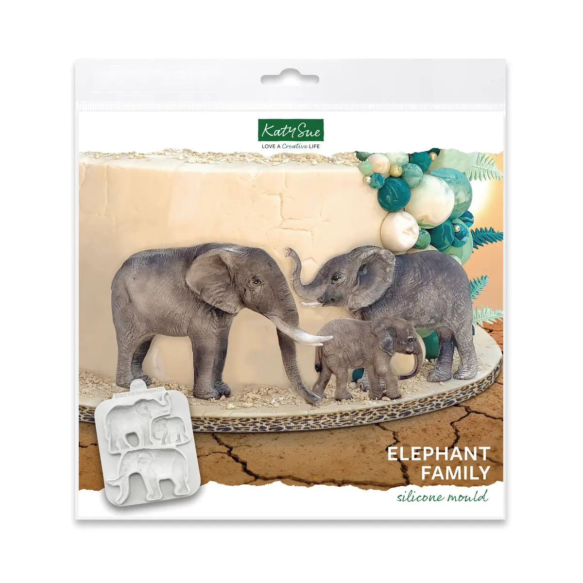 Elephant Family Silicone Mould 1