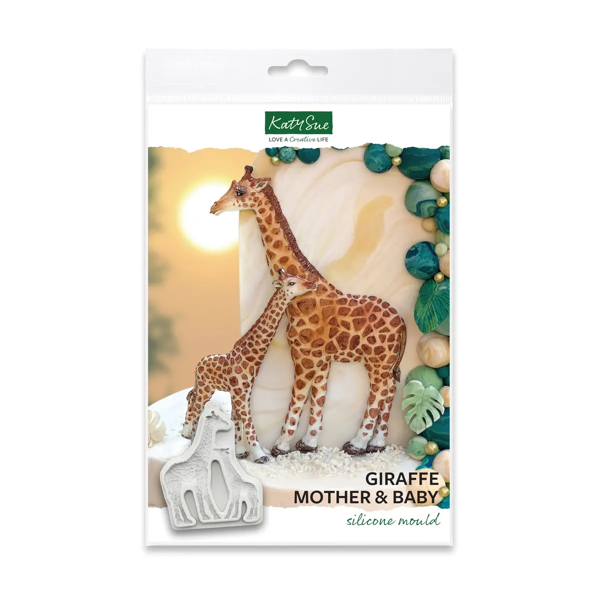 Giraffe Mother And Baby Silicone Mould 1