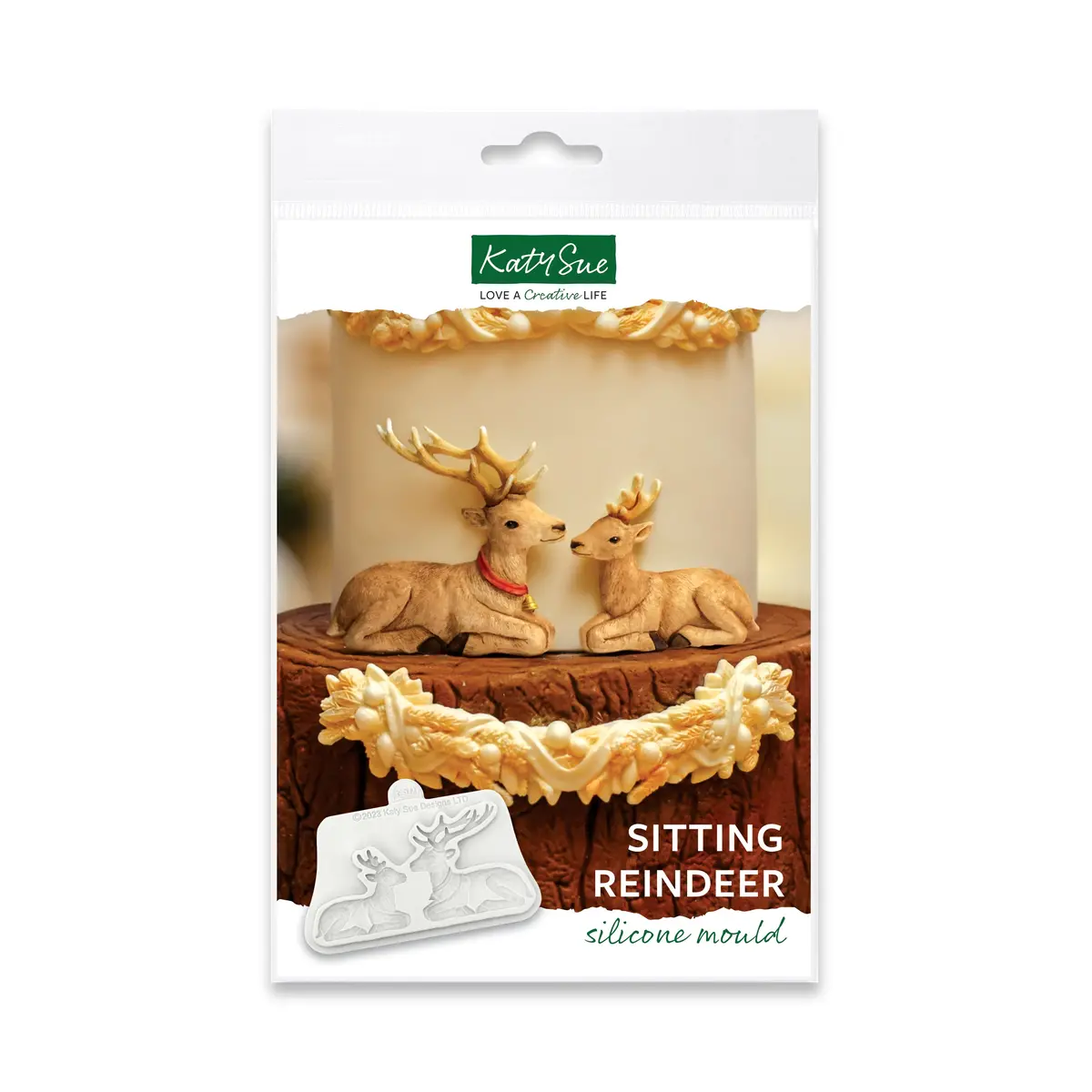 Sitting Reindeer Silicone Mould 1