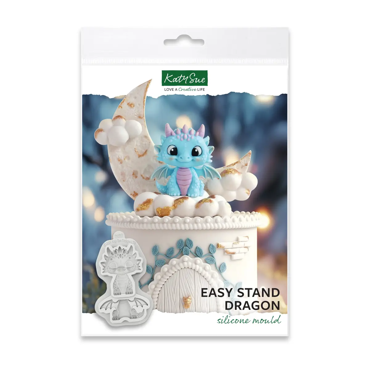 Katy Sue Easy Stand Dragon Silicone Mould 1