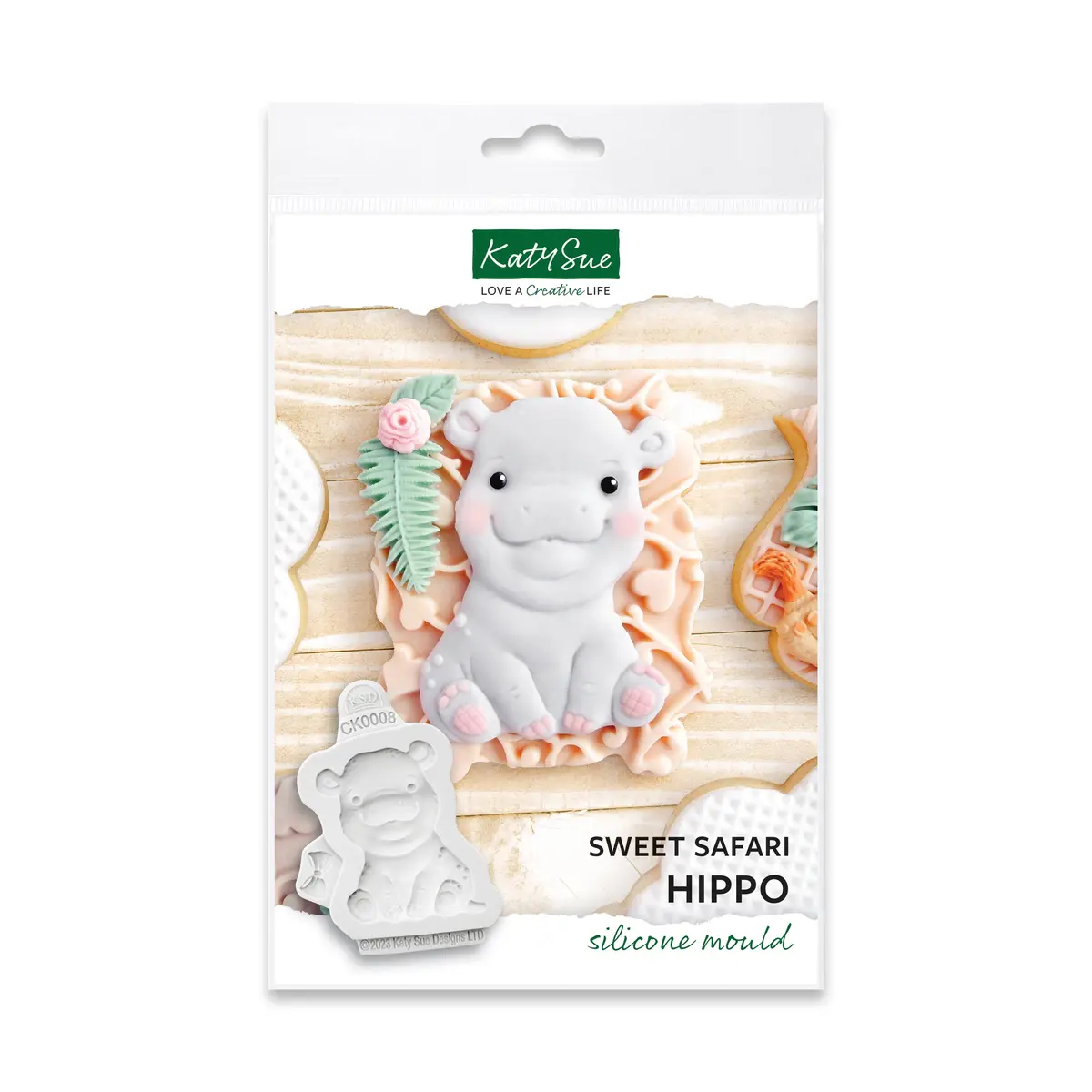 Sweet Safari Hippo Silicone Mould 1
