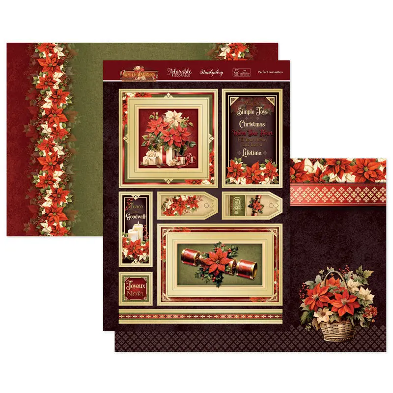 Perfect Poinsettia Luxury Topper Set 1