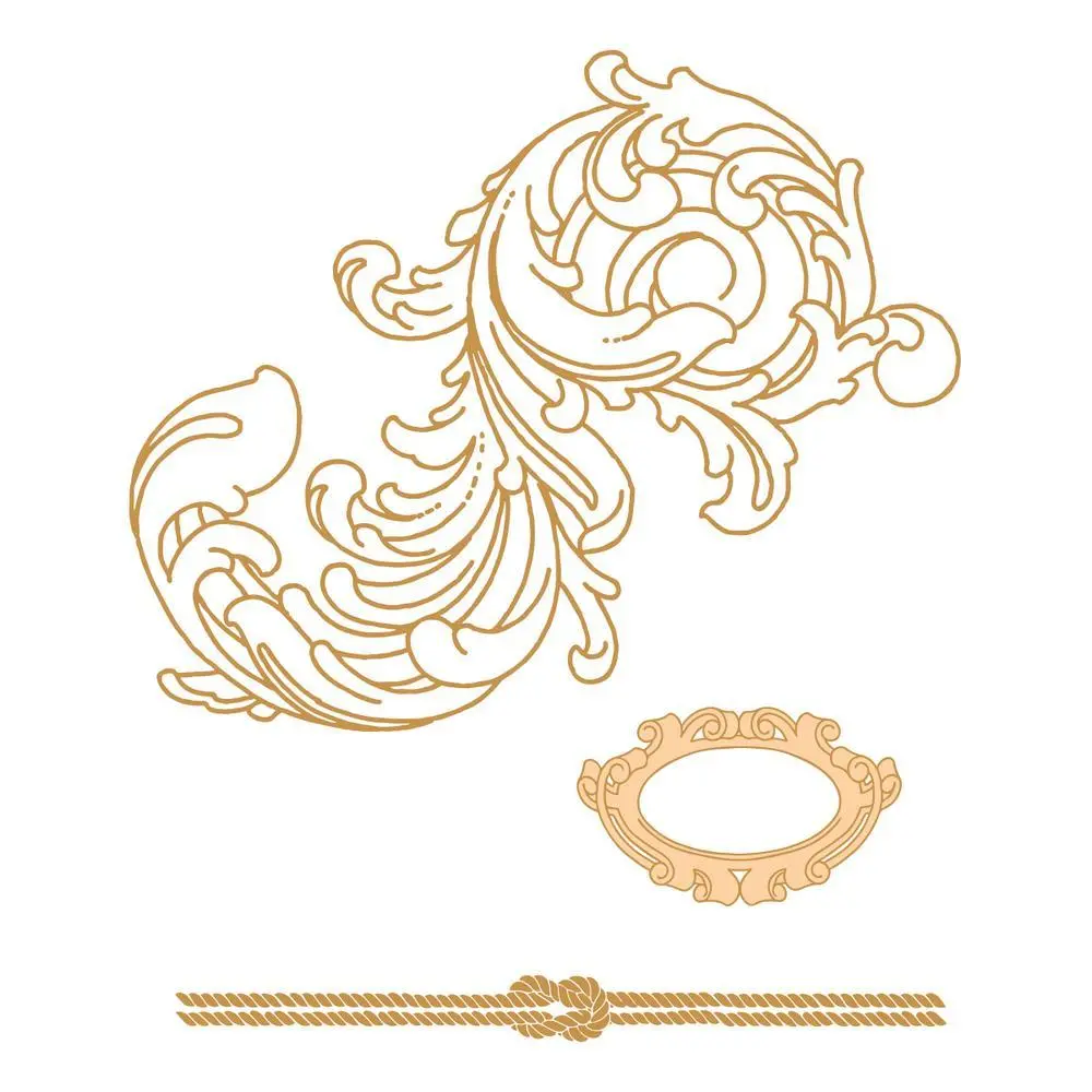 Couture Creations Seaside Girl Seaside Flourish Stamp Set 1