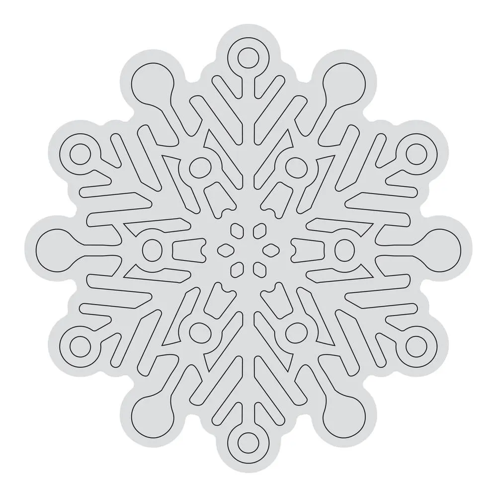 Snowflake Outline Stamp (1Pc) 1