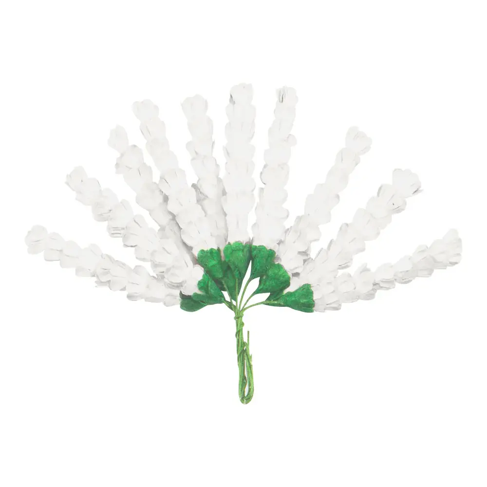 Couture Creations - Lavender Love Paper Flowers - White Paper Lavender Stems (10Pc) 1