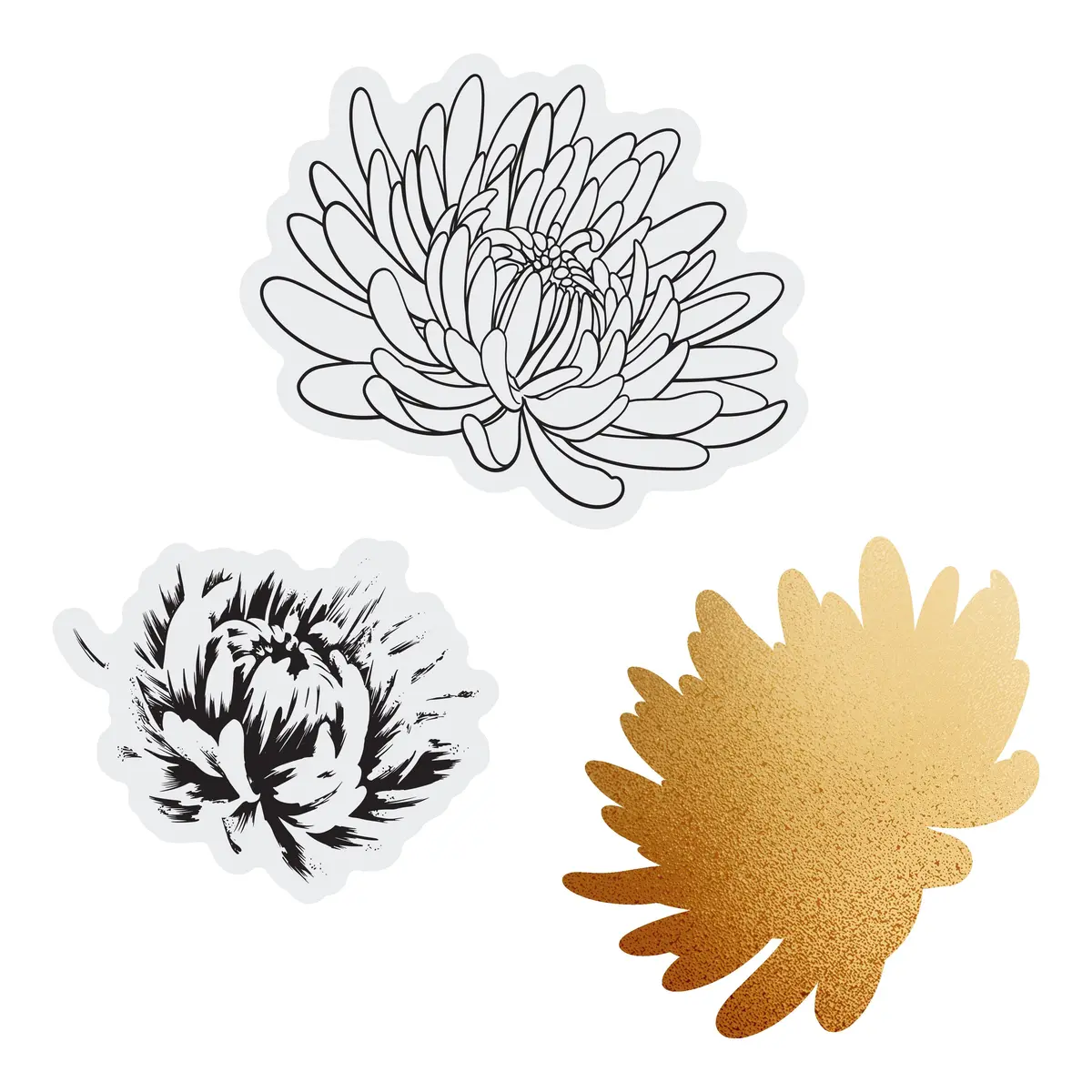 Couture Creations - Elegance Collection - Layering Stamp And Die Set - Aster Mini (4Pc) 1